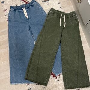 Aerie Denim Wide Leg Pant